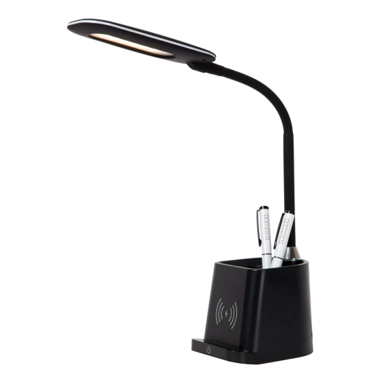 PENNY Lampa biurkowa LED Przym. 1x4,7W 3000K Z ładowarką bezprzewodową Czarny 18674/06/30 Lucide - zdjęcie dodatkowe 3